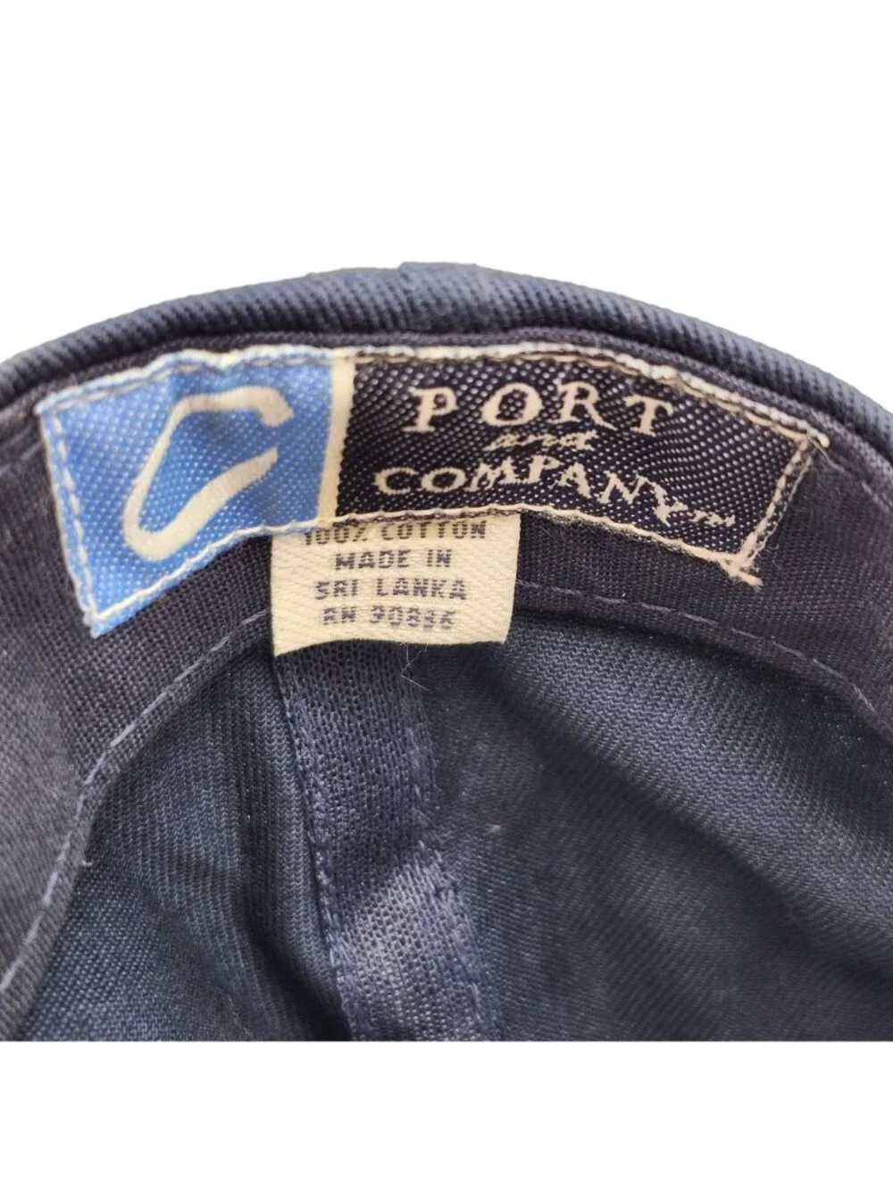 TLC Logistics Management Port Company Embroidered Navy Blue Cotton Hat Hook Loop